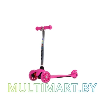 Самокат 21st Scooter Mini PK 038 розовый, прозрачные колёса